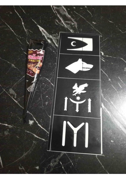 Hint Kınası 25 gr - Al Chandhi ve 1 Adet Şablon ile Birlikte..