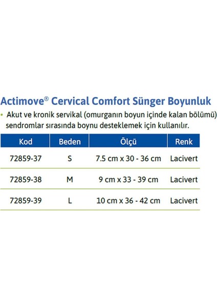 Mediterian Actimove Cervical Comfort Sünger Boyunluk