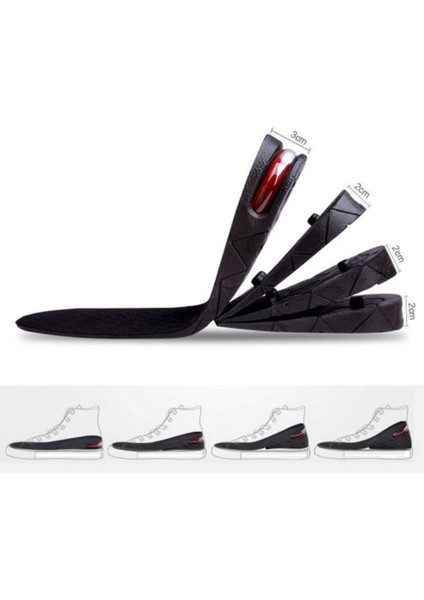 Hava Yastıklı Topuk Yükseltici, Rahat ve Şık 7 cm Boy Uzatıcı Tabanlık