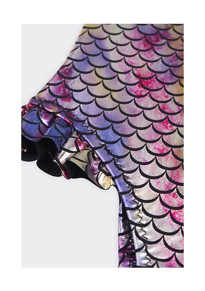 Kız Çocuk Deniz Kızı Desenli Mayo modelleri