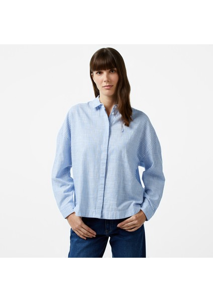 Kadın Mavi Regular Fit Gömlek 47W505T.4AX