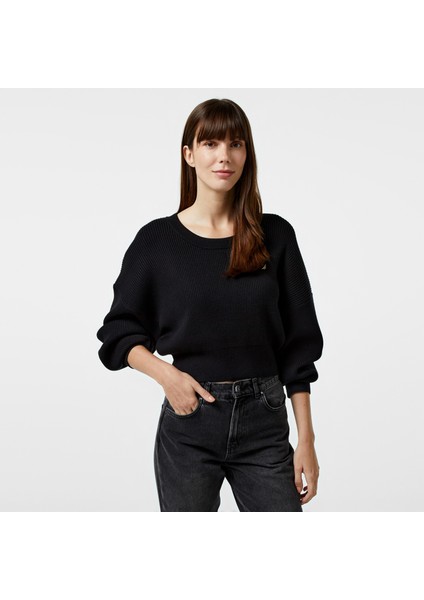 Kadın Siyah Regular Fit Triko 47S005T.0TB