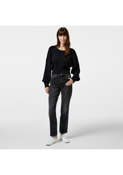 Kadın Siyah Denim Pantolon 47P605T.0TB
