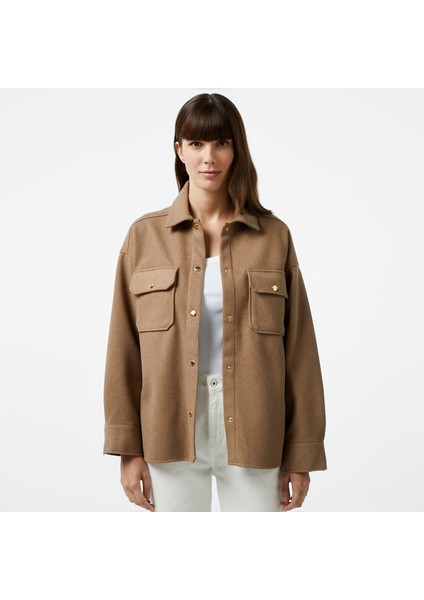 Kadın Kahverengi Regular Fit Gömlek 47W507T.2SA