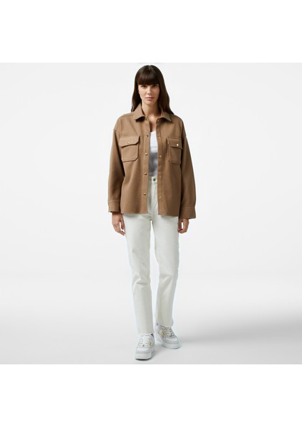 Kadın Kahverengi Regular Fit Gömlek 47W507T.2SA modelleri