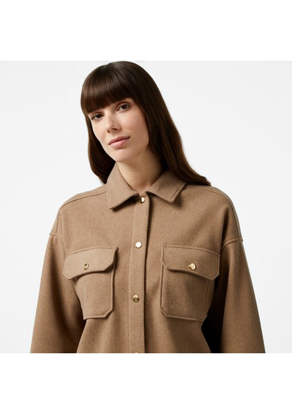 Kadın Kahverengi Regular Fit Gömlek 47W507T.2SA fırsatları
