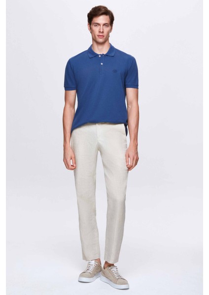 Ds Damat Regular Fit Indigo Düz Örgü %100 Pamuk T-Shirt fırsatları