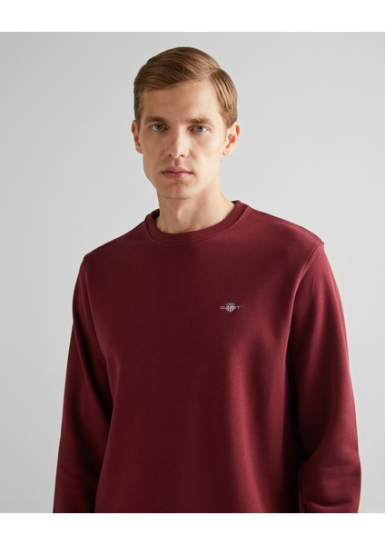 Erkek Bordo Regular Fit Bisiklet Yaka Sweatshirt 2006065.638 fırsatları