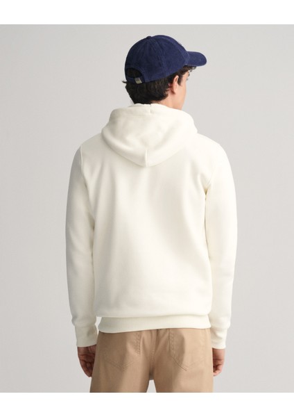 Erkek Beyaz Regular Fit Kapüşonlu Sweatshirt 2007058.113 fiyatları