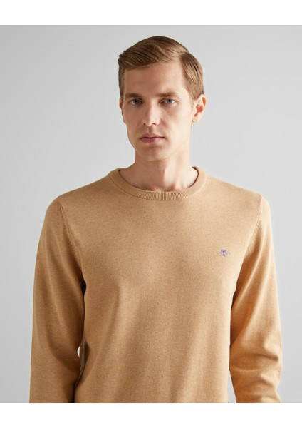 Erkek Bej Regular Fit Bisiklet Yaka Kazak 8030561.296 fırsatları