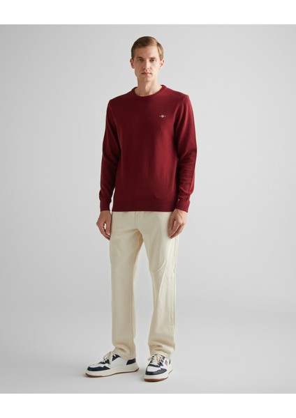 Erkek Kırmızı Regular Fit Bisiklet Yaka Kazak 87211.604 modelleri