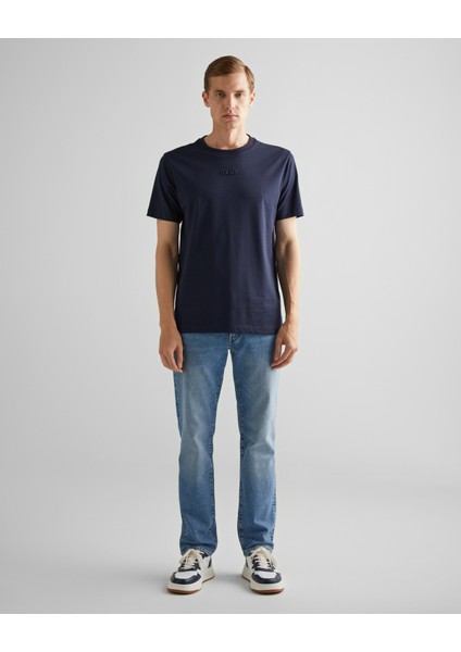 Erkek Lacivert Regular Fit Bisiklet Yaka Logolu T-Shirt 2043012.433 modelleri