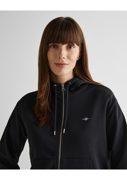 Kadın Siyah Relaxed Fit Kapüşonlu Sweatshirt 4201412.5 indirimleri