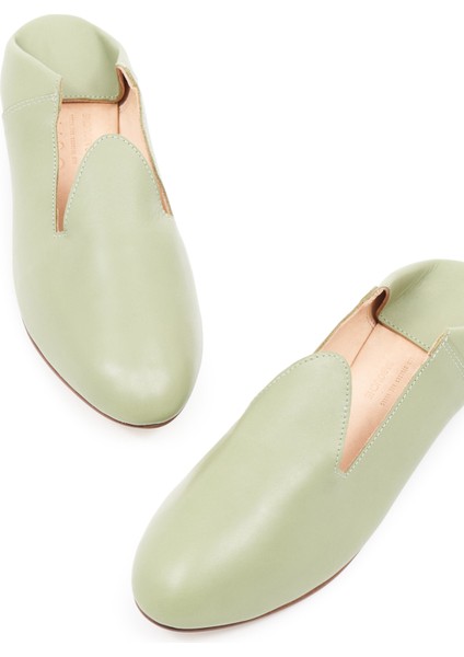 Deri Yeşil Kadın Loafer La Green modelleri