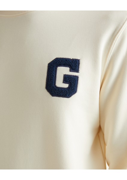 Erkek Krem Regular Fit Bisiklet Yaka Logolu Sweatshirt 2043023.130 indirimleri