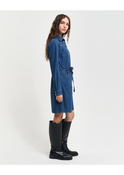 Kadın Lacivert Regular Fit Klasik Yaka Elbise 4503347.969 modelleri