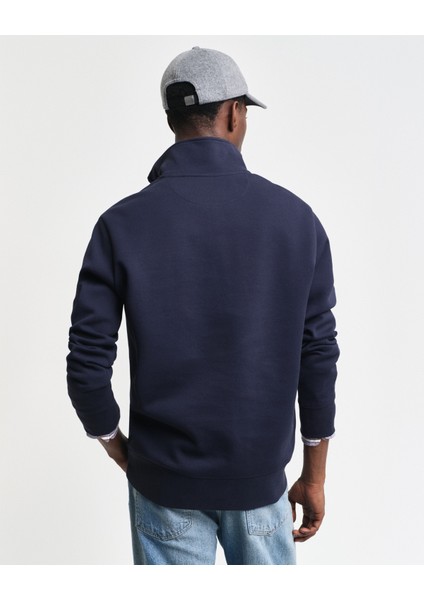 Erkek Lacivert Regular Fit Yarım Fermuarlı Logolu Sweatshirt 2015071.433 fiyatları