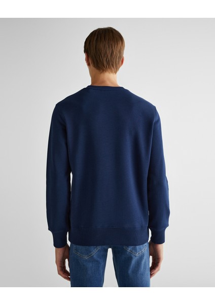 Erkek Lacivert Regular Fit Bisiklet Yaka Logolu Sweatshirt 2043023.409 fiyatları