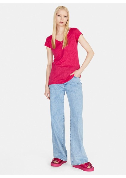 V Yaka Mercan Kadın T-Shirt 3TNHL400E modelleri