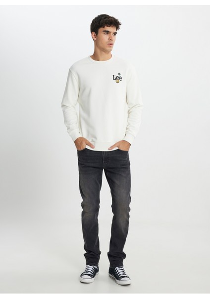 Bisiklet Yaka Ekru Erkek Sweatshırt L242503104 Ekru Sweatshirt