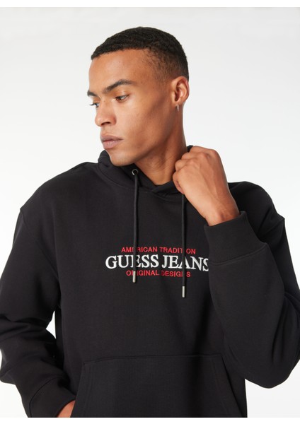 Siyah Erkek Sweatshırt M4YQ23K9V31JBLK Gj Hood Reg Amerıca