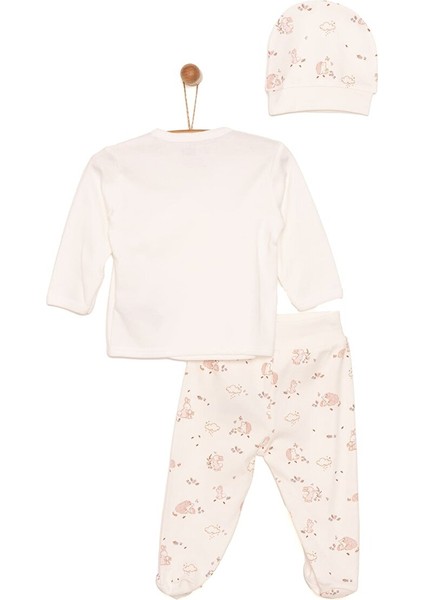 Yenidoğan Kız Bebek Sevimli Tavşan ve Kirpi Zıbın-Şapka Patikli Alt 3lü Set Kız Bebek fiyatları