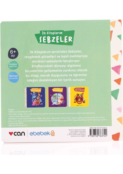 Ebebek/can Yayınları Ilk Kitaplarım 2 Sebzeler