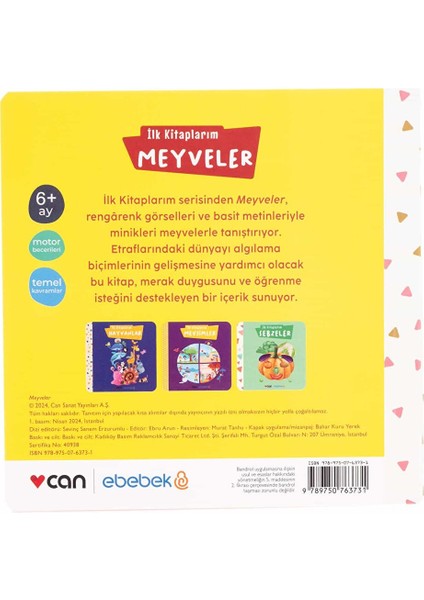 Ebebek/can Yayınları Ilk Kitaplarım 2 Meyveler