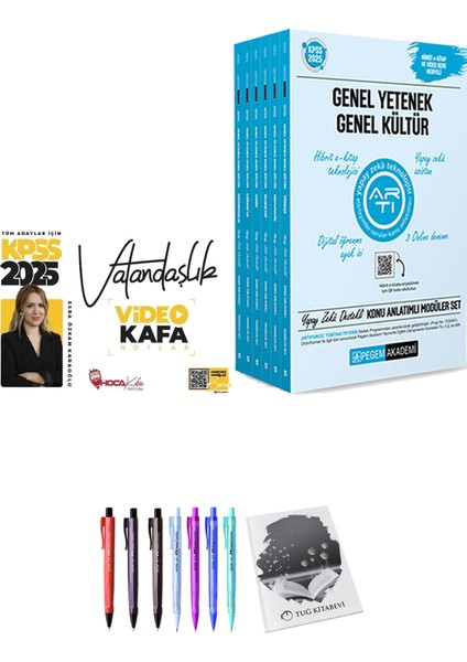 2025 Kpss Vatandaşlık Video Kafa Notlar - 2025 Kpss Lisans Konu Anlatımlı Modüler Set - (6 Kitap)
