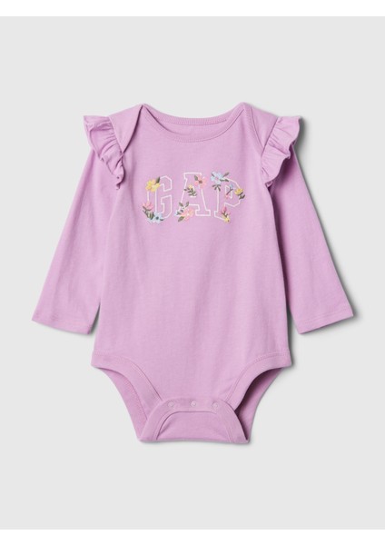 Bebek Lila Gap Logo Fırfırlı Bodysuit