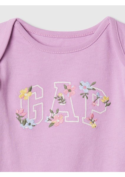 Bebek Lila Gap Logo Fırfırlı Bodysuit