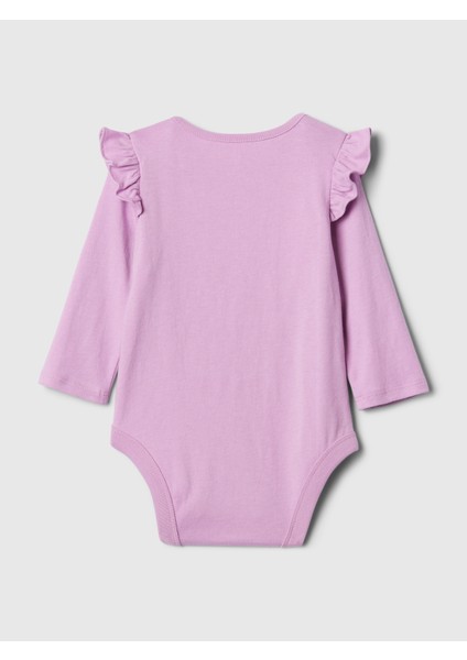 Bebek Lila Gap Logo Fırfırlı Bodysuit