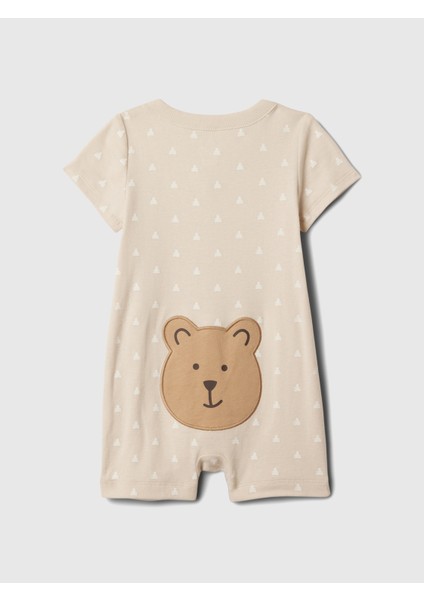 Bebek Bej Brannan Bear Grafikli Bodysuit