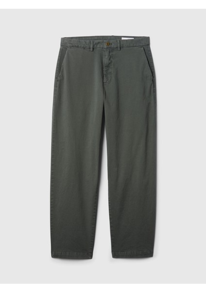 Erkek Yeşil Gapflex Modern Khaki Baggy Pantolon