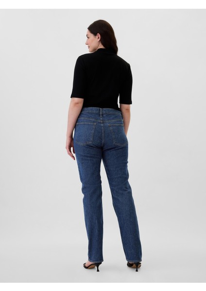 Kadın Mavi 90's Straight Jean Pantolon fırsatları