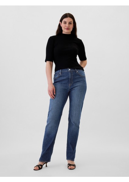 Kadın Mavi 90's Straight Jean Pantolon indirimleri