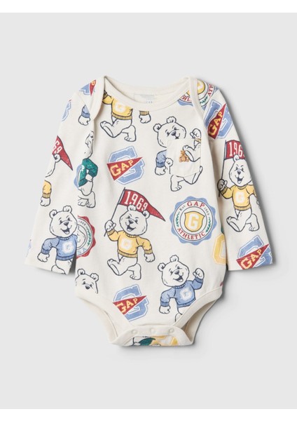 Bebek Kırık Beyaz First Favorites Gap Logo Bodysuit