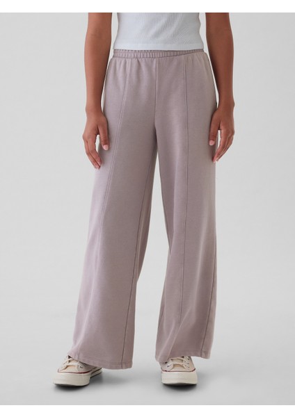 Kız Çocuk Lila Vintage Soft Wide-Leg Eşofman Altı fırsatları