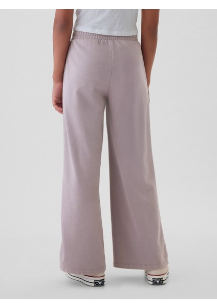 Kız Çocuk Lila Vintage Soft Wide-Leg Eşofman Altı indirimleri