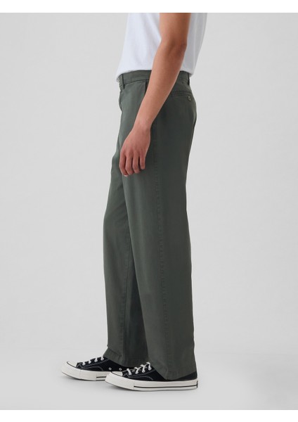 Erkek Yeşil Gapflex Modern Khaki Baggy Pantolon indirimleri