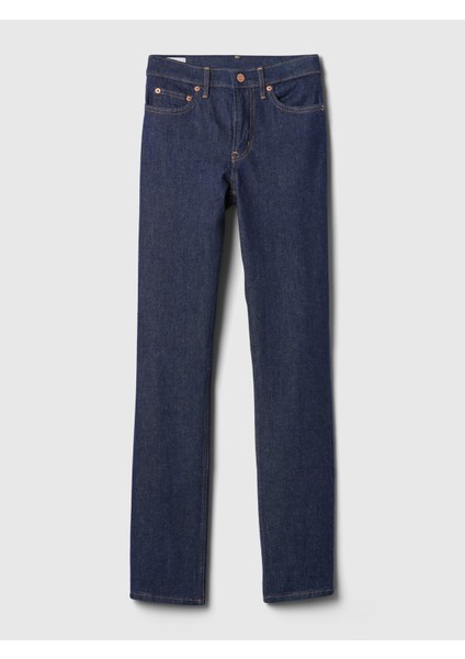 Kadın Lacivert Mid Rise Vintage Slim Jean Pantolon modelleri