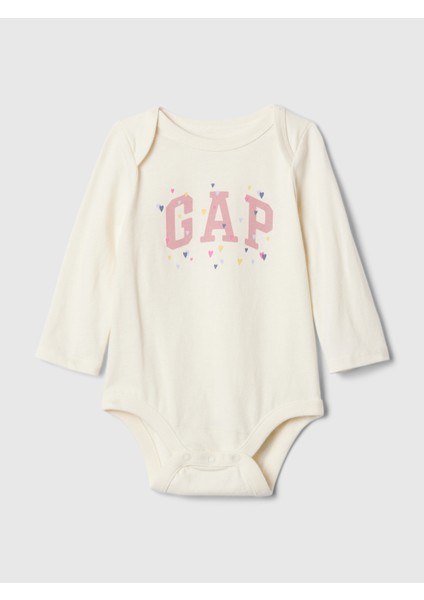 Bebek Kırık Beyaz Gap Logo Bodysuit