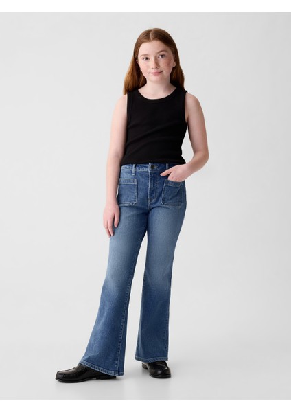 Kız Çocuk Mavi High Rise '70S Flare Jean Pantolon