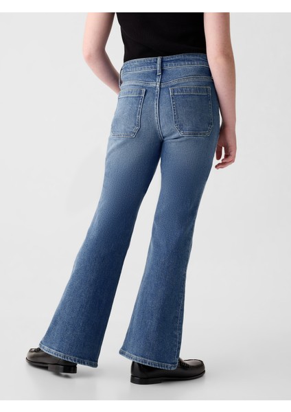 Kız Çocuk Mavi High Rise '70S Flare Jean Pantolon