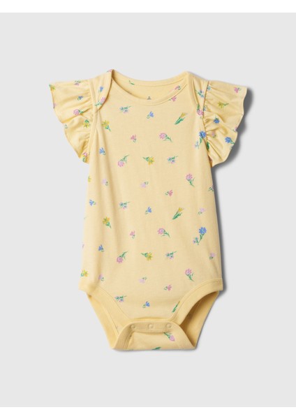 Kız Bebek Sarı Mix And Match Fırfırlı Bodysuit