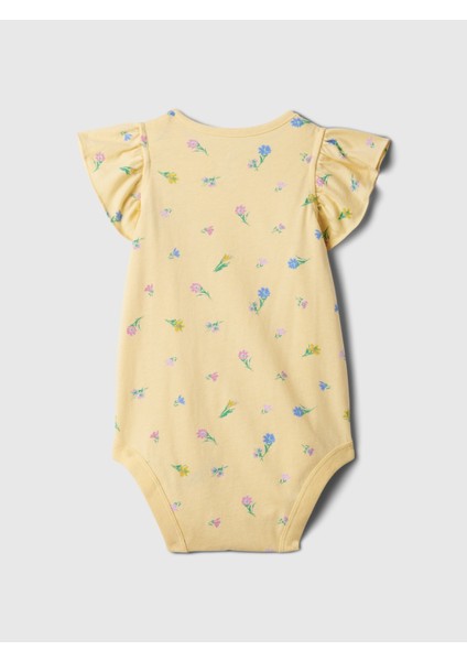 Kız Bebek Sarı Mix And Match Fırfırlı Bodysuit