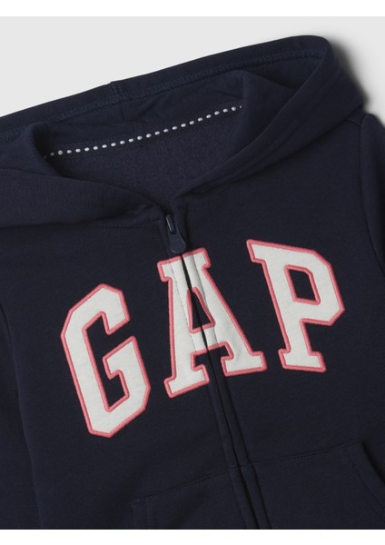 Kız Bebek Lacivert Gap Logo Fermuarlı Sweatshirt fiyatları