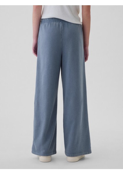 Kız Çocuk Mavi Vintage Soft Wide-Leg Eşofman Altı indirimleri