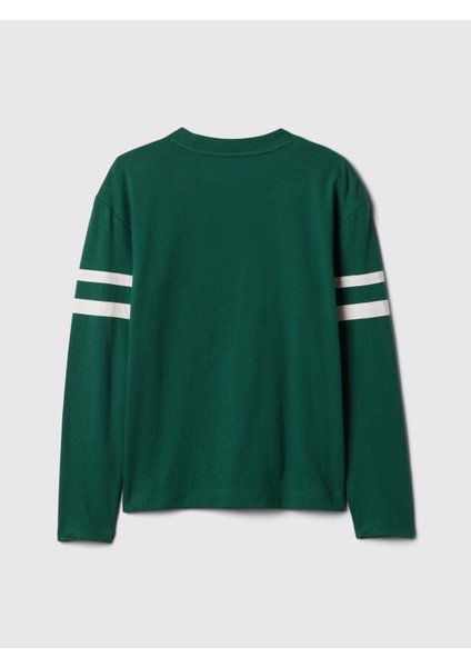 Erkek Çocuk Yeşil Grafikli T-Shirt