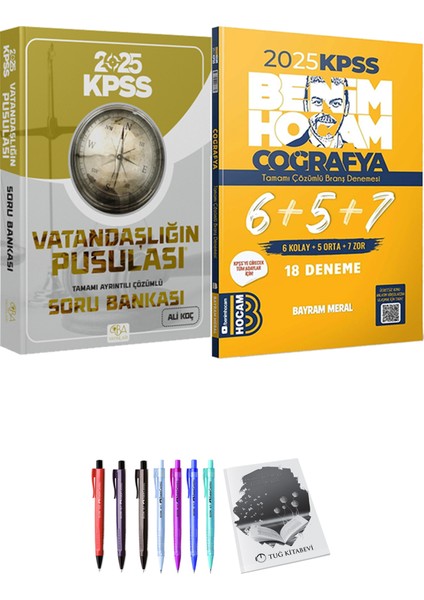 2025 Kpss Vatandaşlığın Pusulası Soru Bankası Çözümlü - Ismail Adıgüzel - 2025 Kpss Coğrafya 18 Deneme